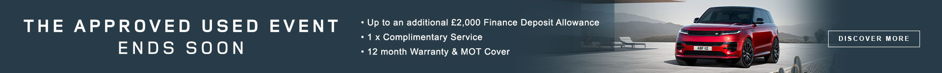 Land Rover Skinny Banner - Approved Used Cars 